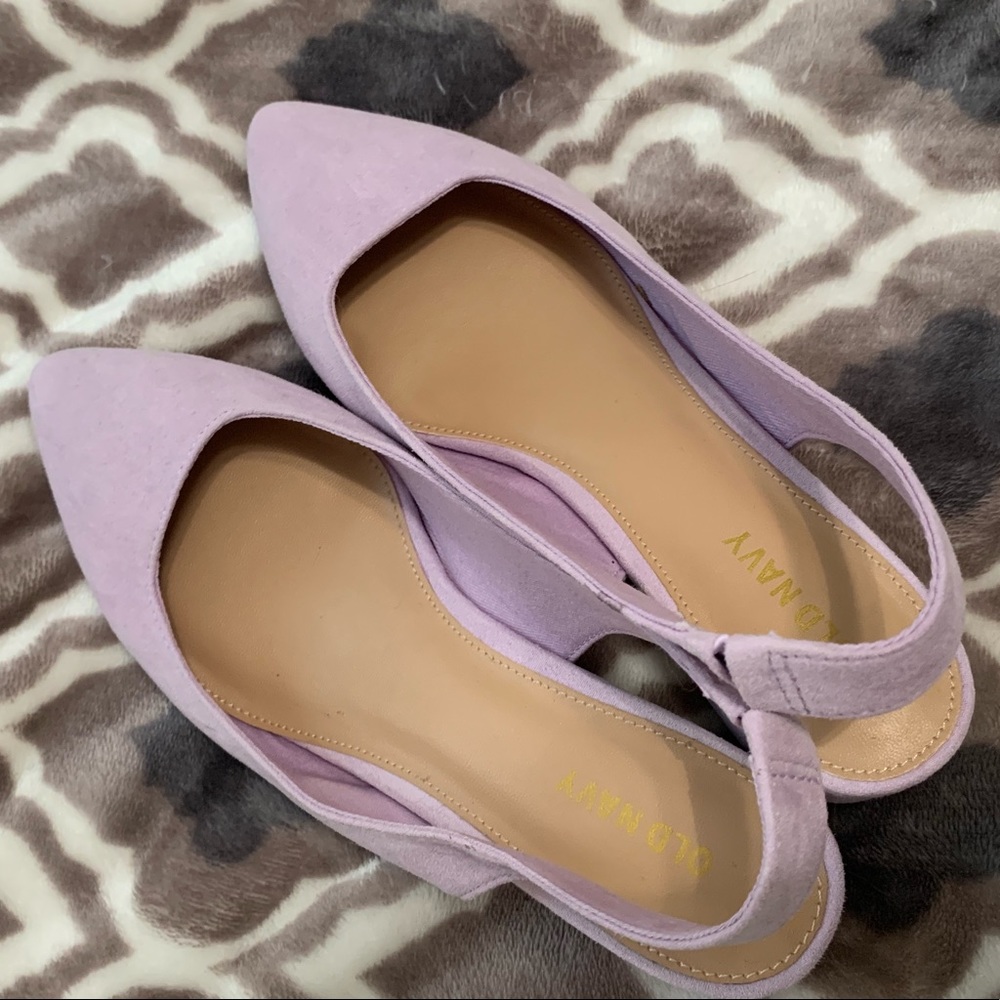 Lilac Purple Old Navy Sling Back Mid Heel 6.5